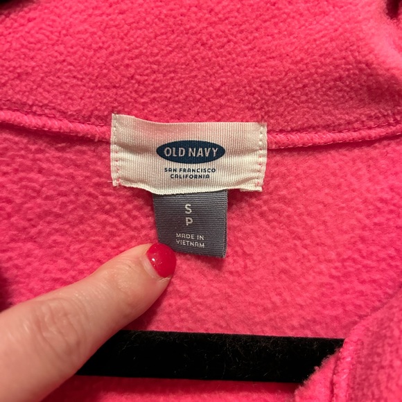 Old Navy Women’s Hot Pink Fleece Full Zip Jacket S - Picture 3 of 5